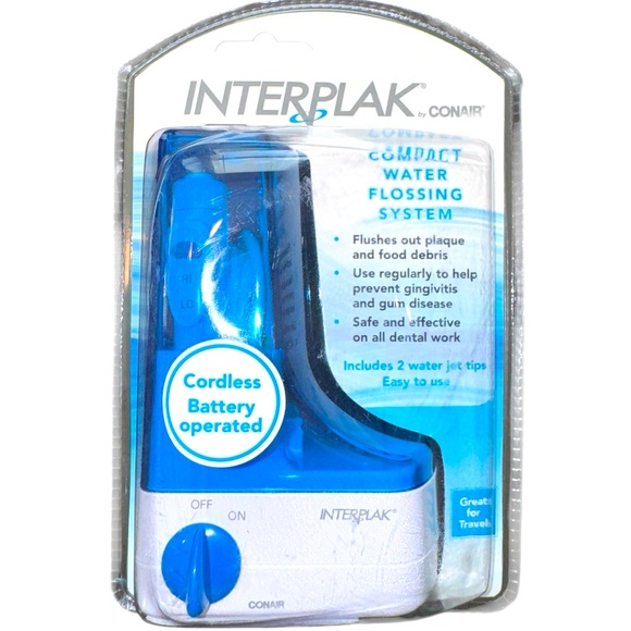 NIB InterPlak Conair Compact Water Flossing System Cordless Battery Operated - Picture 1 of 6